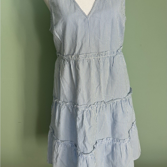 Summer dress seersucker tiered sleeveless sz 6 - Picture 3 of 11